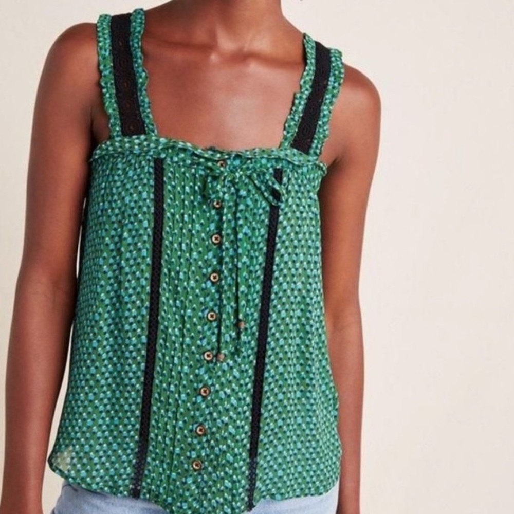 Anthropologie Green and Black Tank Top - Picture 13 of 13